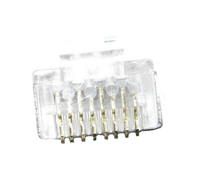 תקע RJ45 CAT6 לא מסוכך לכבלי רשת (מבנה מדורג ללא אינסרט) Top-X ISDN-0025UN
